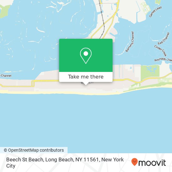 Mapa de Beech St Beach, Long Beach, NY 11561