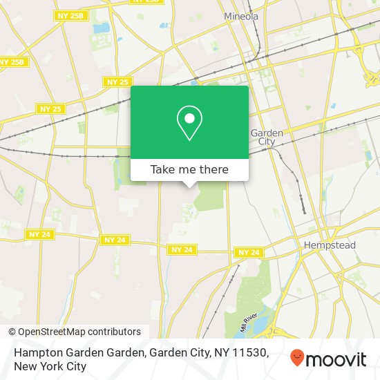 Mapa de Hampton Garden Garden, Garden City, NY 11530
