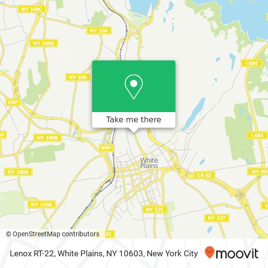 Mapa de Lenox RT-22, White Plains, NY 10603