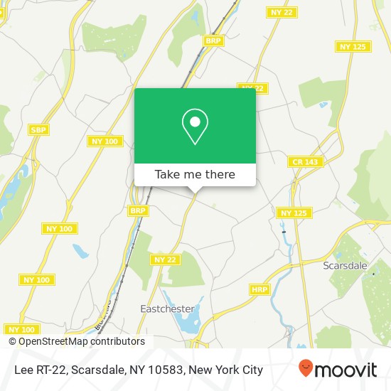 Mapa de Lee RT-22, Scarsdale, NY 10583