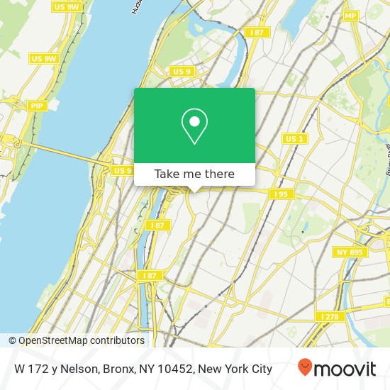 W 172 y Nelson, Bronx, NY 10452 map
