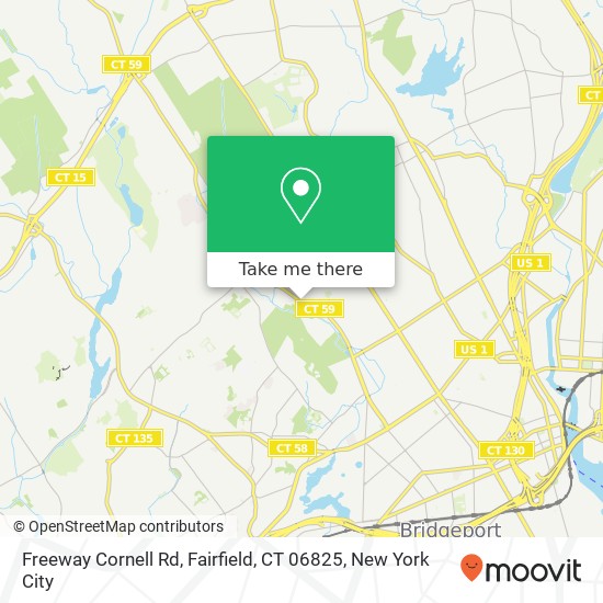 Mapa de Freeway  Cornell Rd, Fairfield, CT 06825