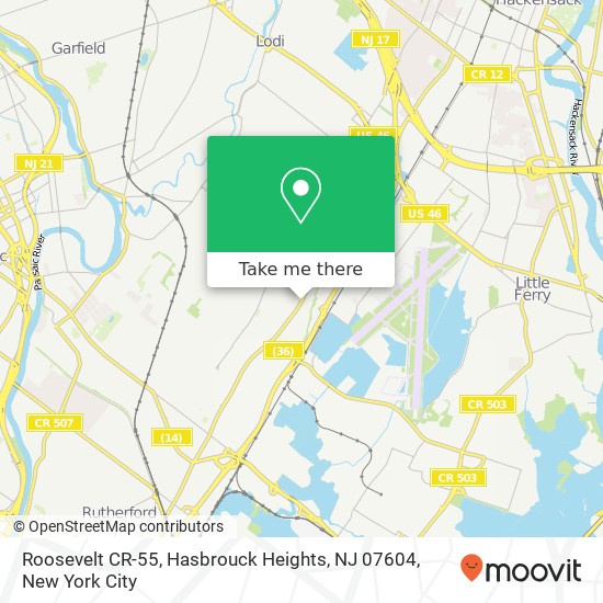 Roosevelt CR-55, Hasbrouck Heights, NJ 07604 map