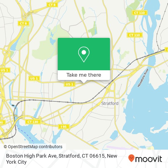 Mapa de Boston High Park Ave, Stratford, CT 06615