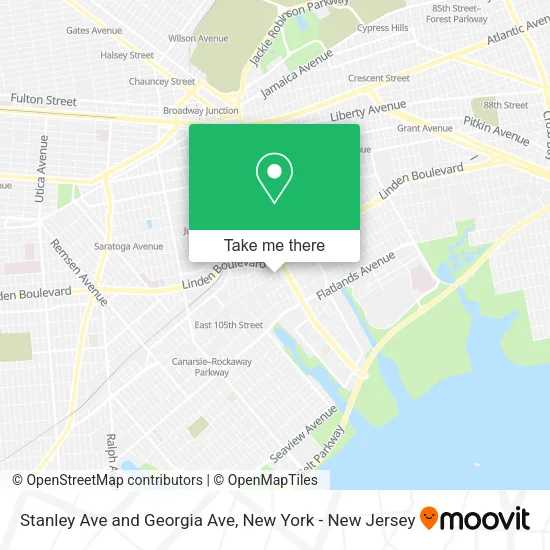 Stanley Ave and Georgia Ave map