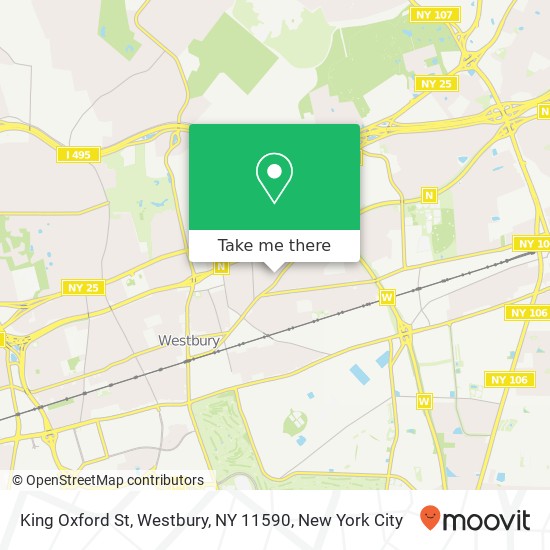 King Oxford St, Westbury, NY 11590 map