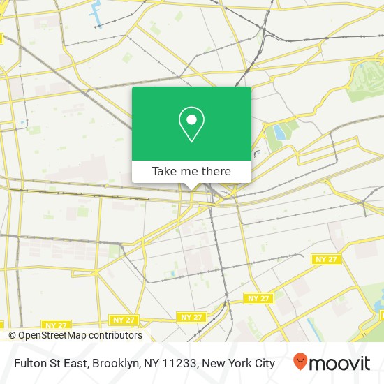 Mapa de Fulton St East, Brooklyn, NY 11233