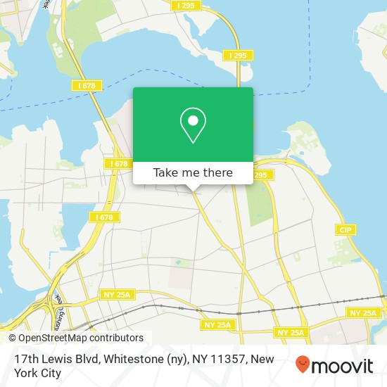 Mapa de 17th Lewis Blvd, Whitestone (ny), NY 11357
