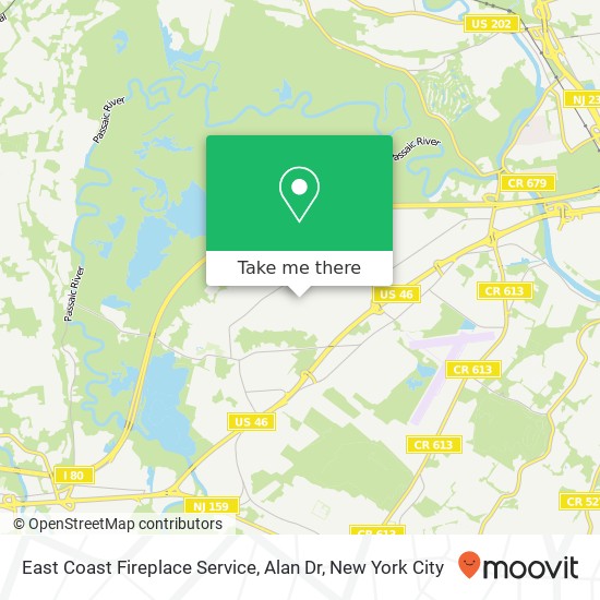 East Coast Fireplace Service, Alan Dr map