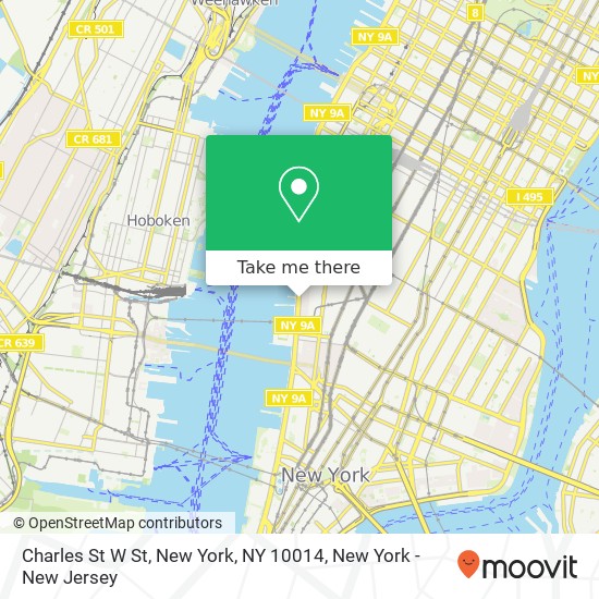 Charles St W St, New York, NY 10014 map