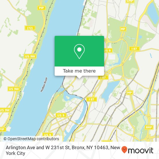 Arlington Ave and W 231st St, Bronx, NY 10463 map