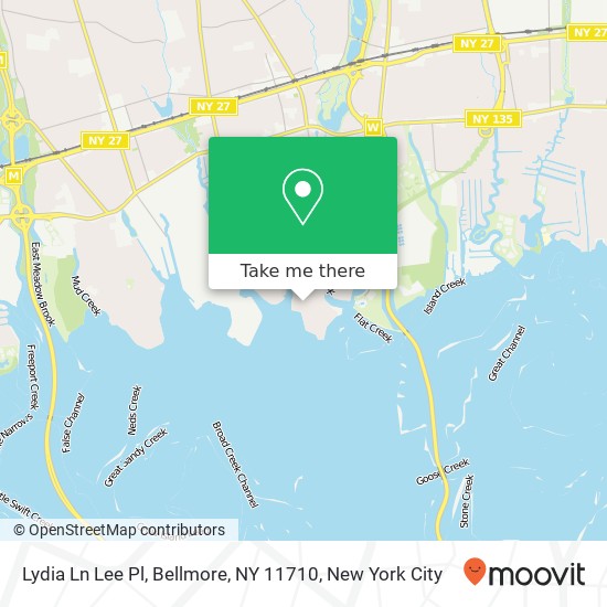 Mapa de Lydia Ln Lee Pl, Bellmore, NY 11710