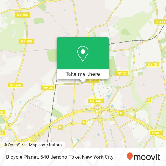 Bicycle Planet, 540 Jericho Tpke map