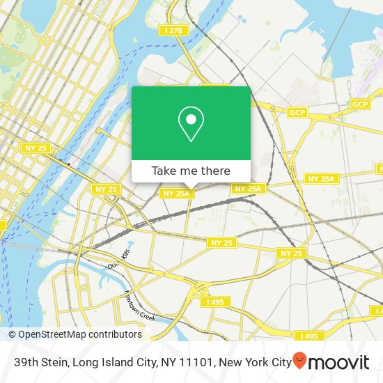 Mapa de 39th Stein, Long Island City, NY 11101