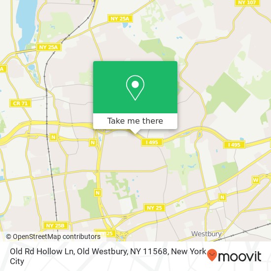 Mapa de Old Rd Hollow Ln, Old Westbury, NY 11568