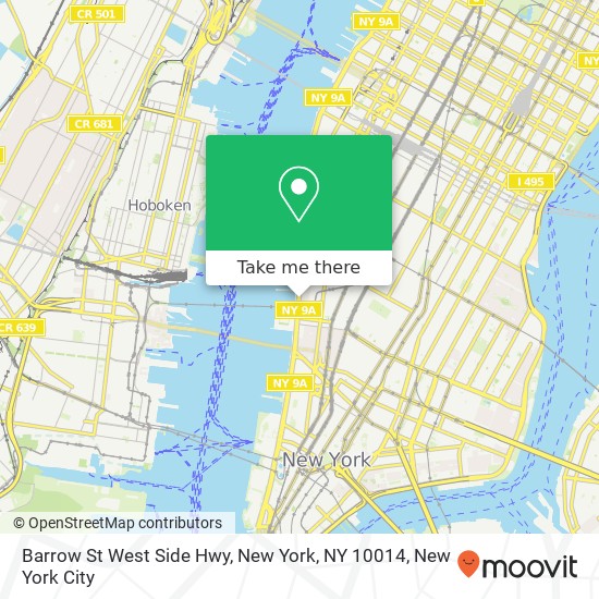 Mapa de Barrow St West Side Hwy, New York, NY 10014