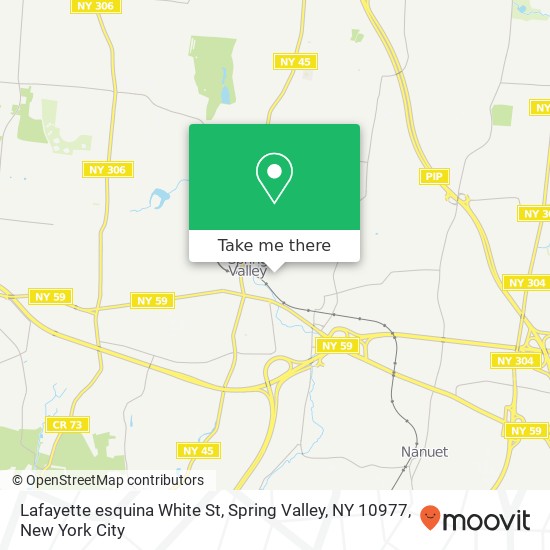 Mapa de Lafayette esquina White St, Spring Valley, NY 10977