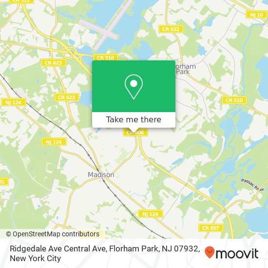 Ridgedale Ave Central Ave, Florham Park, NJ 07932 map