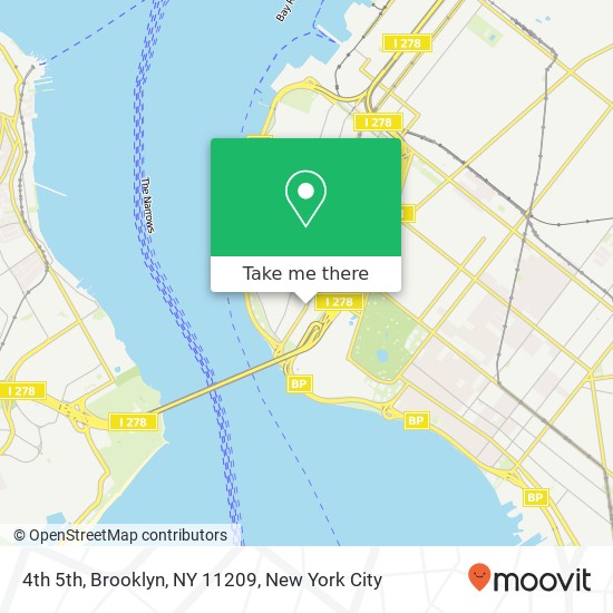 Mapa de 4th 5th, Brooklyn, NY 11209