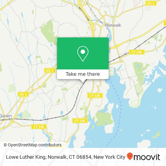 Mapa de Lowe Luther King, Norwalk, CT 06854