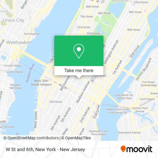 Mapa de W St and 6th, New York, NY 10018
