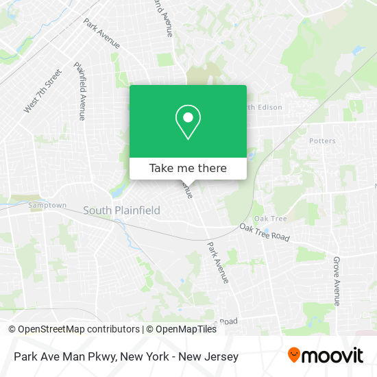 Park Ave Man Pkwy map