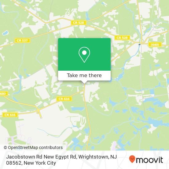 Jacobstown Rd New Egypt Rd, Wrightstown, NJ 08562 map