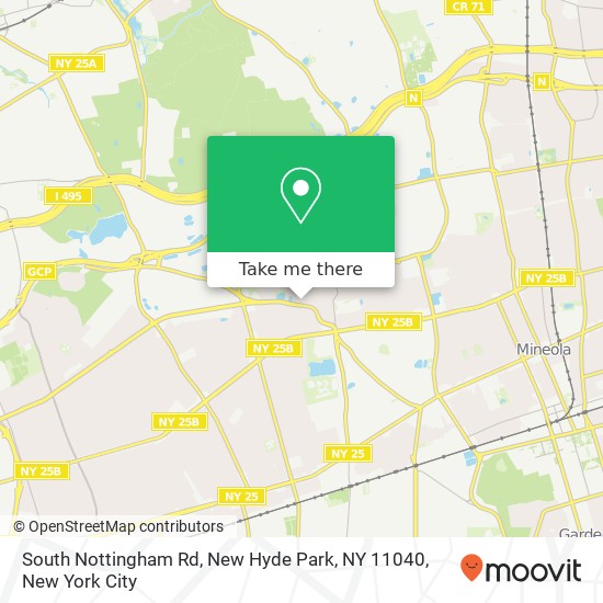 Mapa de South Nottingham Rd, New Hyde Park, NY 11040