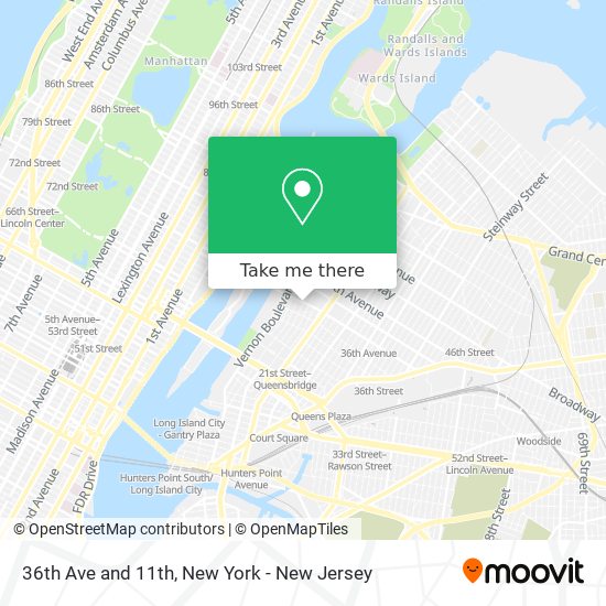 Mapa de 36th Ave and 11th