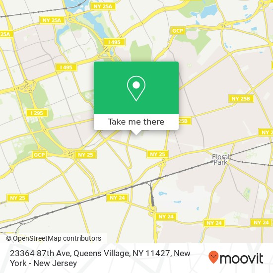 Mapa de 23364 87th Ave, Queens Village, NY 11427