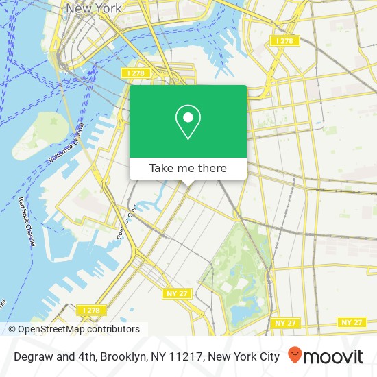 Mapa de Degraw and 4th, Brooklyn, NY 11217