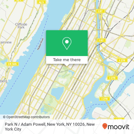 Mapa de Park N / Adam Powell, New York, NY 10026
