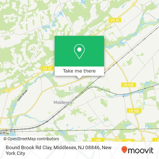 Mapa de Bound Brook Rd Clay, Middlesex, NJ 08846