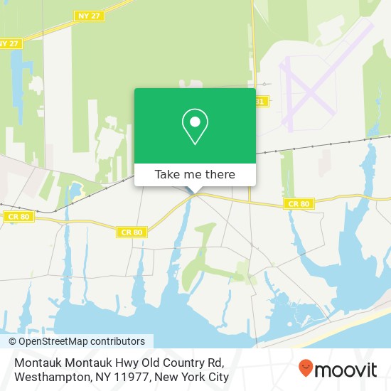 Mapa de Montauk Montauk Hwy Old Country Rd, Westhampton, NY 11977