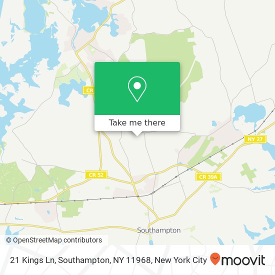Mapa de 21 Kings Ln, Southampton, NY 11968