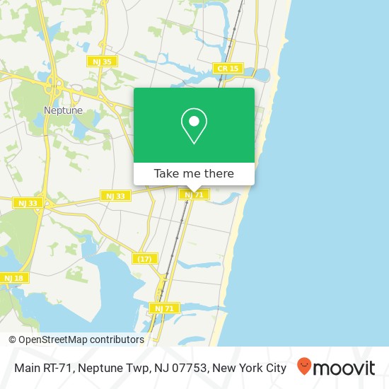 Mapa de Main RT-71, Neptune Twp, NJ 07753