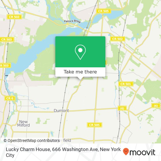 Mapa de Lucky Charm House, 666 Washington Ave
