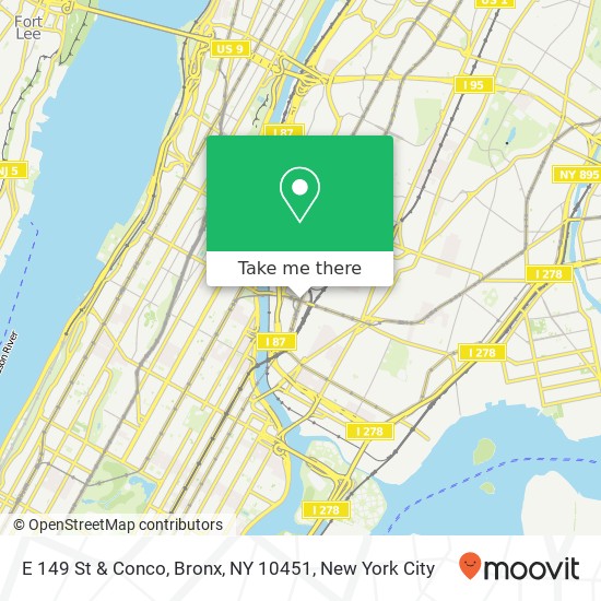 Mapa de E 149 St & Conco, Bronx, NY 10451