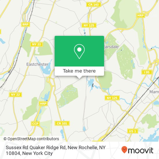Sussex Rd Quaker Ridge Rd, New Rochelle, NY 10804 map