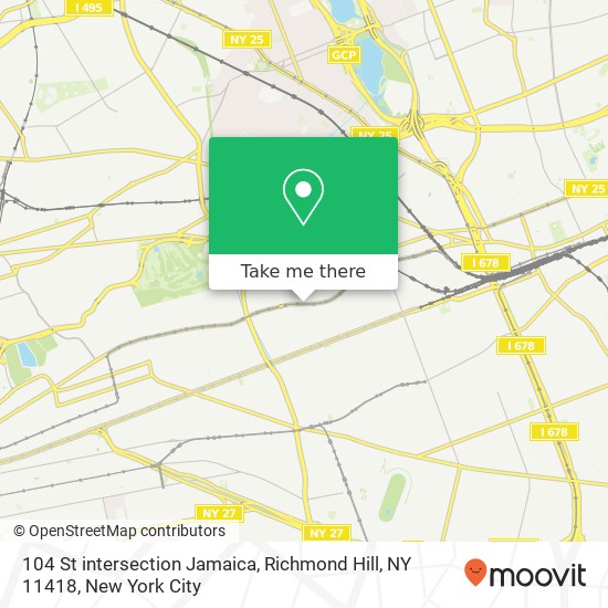 Mapa de 104 St intersection Jamaica, Richmond Hill, NY 11418