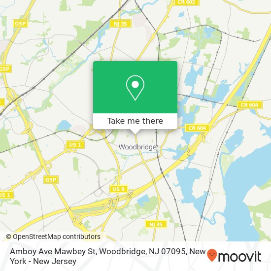 Mapa de Amboy Ave Mawbey St, Woodbridge, NJ 07095