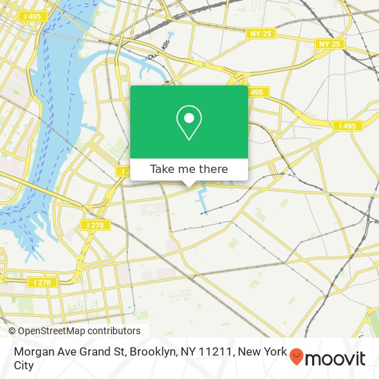 Morgan Ave Grand St, Brooklyn, NY 11211 map