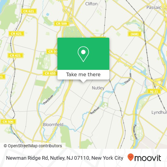 Newman Ridge Rd, Nutley, NJ 07110 map