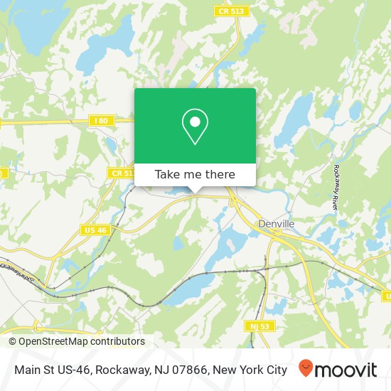 Mapa de Main St US-46, Rockaway, NJ 07866
