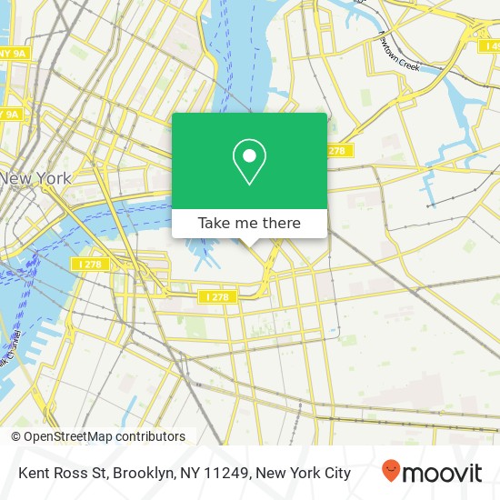 Mapa de Kent Ross St, Brooklyn, NY 11249