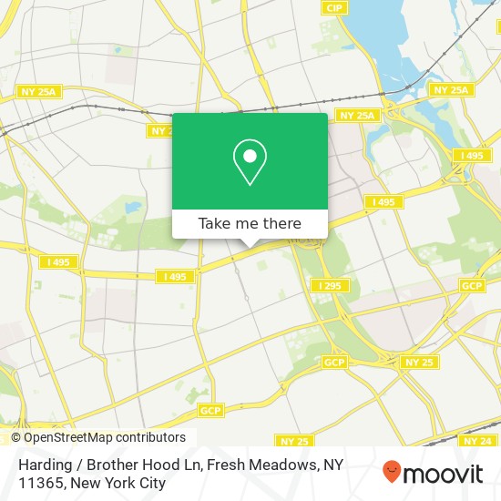 Mapa de Harding / Brother Hood Ln, Fresh Meadows, NY 11365