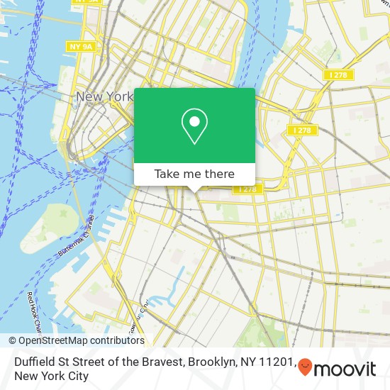 Mapa de Duffield St Street of the Bravest, Brooklyn, NY 11201