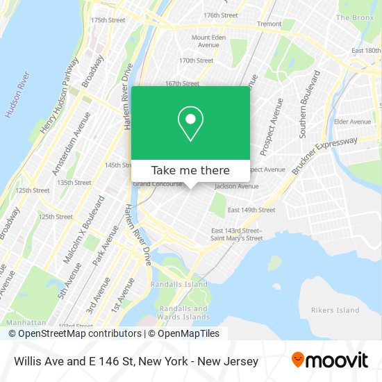Willis Ave and E 146 St map