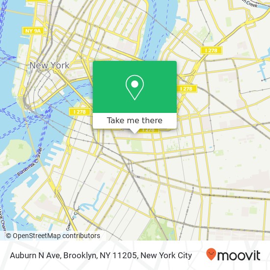 Auburn N Ave, Brooklyn, NY 11205 map