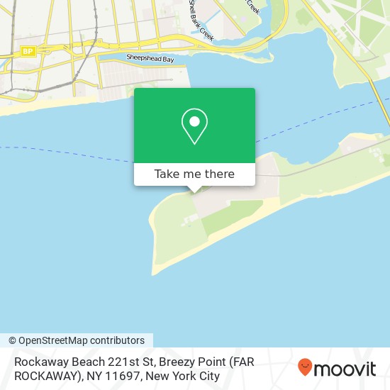 Mapa de Rockaway Beach 221st St, Breezy Point (FAR ROCKAWAY), NY 11697